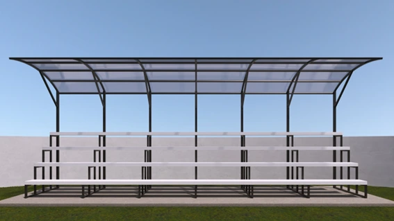 Grada Flex 35 personas techo de lona - Slider 1